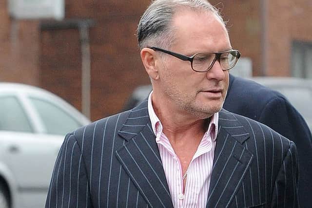 Former England footballer Paul Gascoigne arrives at Dudley Magistrates Court