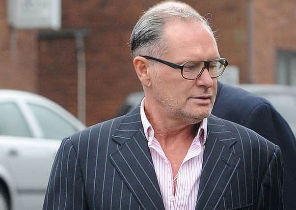 Former England footballer Paul Gascoigne arrives at Dudley Magistrates Court