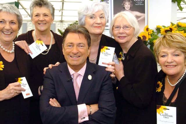 Alan, seen here with some of the original Calendar girls in 2009.  (Mike Cowling).