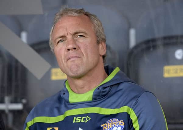 Brian McDermott and Leeds Rhinos conclude a difficult season at home to Leigh on Thursday (Picture: Bruce Rollinson)
