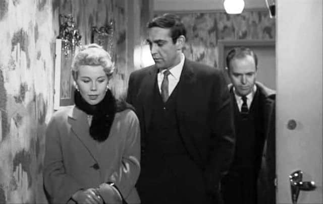 Olive McFarland with Sean Connery in the 1961 movie, The Frightened City