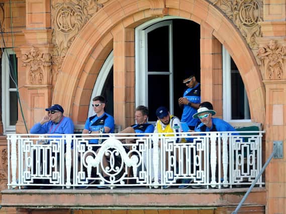 The Yorkshire balcony watch on as the top order collapse