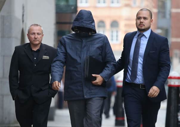 Undercover journalist Mazher Mahmood, who was known as the "Fake Sheikh", arrives at the Old Bailey