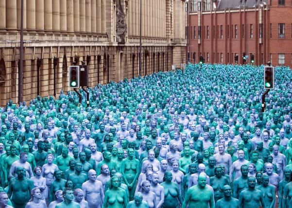 The art installation, Sea of Hull, by artist Spencer Tunick in Hull