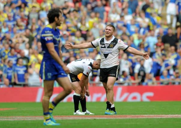 Hull's Scott Taylor in tears at full time in the Challenge Cup final that left Warrington heartbroken. (Picture: Jonathan Gawthorpe)