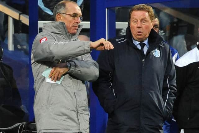 In his later years on the coaching side. Jordan spent much of his time as an assistant to Harry Redknapp, pictured together at QPR