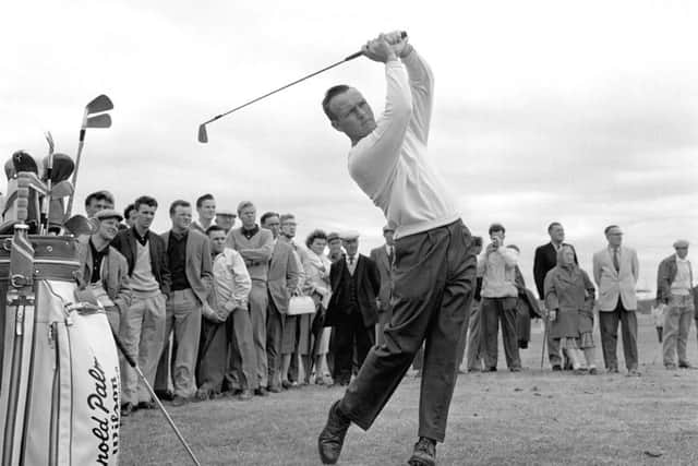 Arnold Palmer at Royal Birkdale preparing for the 1961 Open. 
Picture: PA