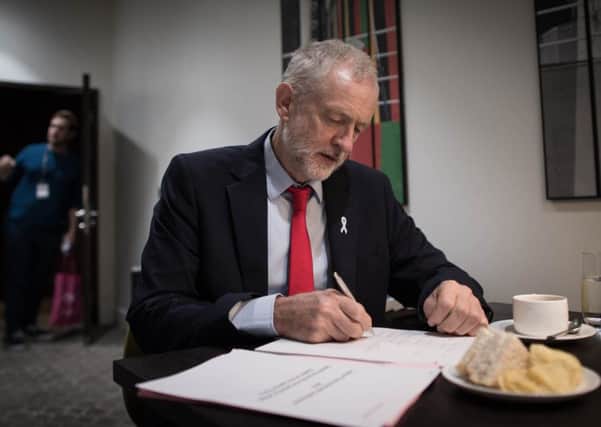 Jeremy Corbyn preparing for his Labour conference speech tomorrow