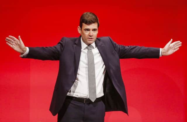 Shadow Home Secretary Andy Burnham after delivering his speech on the final day of the Labour Party conference in Liverpool