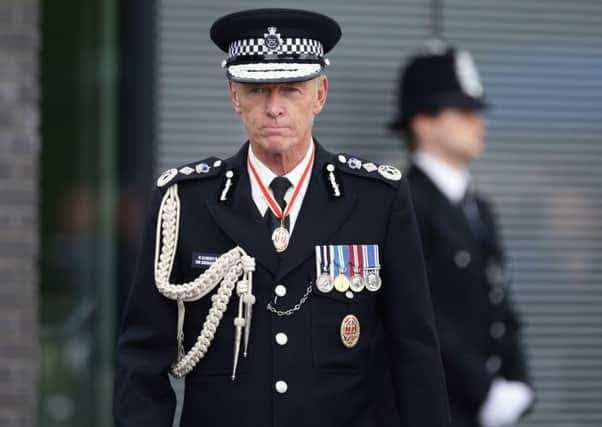 End of era: Metropolitan Police Commissioner Sir Bernard Hogan-Howe, who is to retire after five years as head of Scotland Yard. He said it had been a great privilege to lead the force.