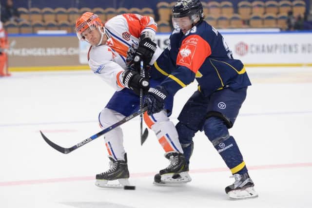 Sheffield Steelers' captain Jonathan Phillips is keen to get one over on former team-mate and coach Ryan Finnerty. Picture: Dean Woolley.