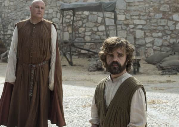 Conleth Hill as Varys and Peter Dinklage as Tyrion Lannister in Game of Thrones. (Picture: Â©2016 Home Box Office, Inc.)