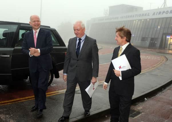 William Hague, the then foreign Secretary, opening the new terminal at Leeds Bradford Airport in 2012.