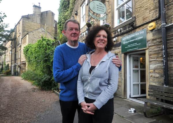 Chris and Sue Gardner who are selling the Last of the Summer Wine exhibition in Holmfirth.
 PIC: Tony Johnson