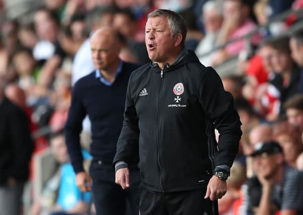 Sheffield United's manager Chris Wilder looks on during the draw at Fleetwood (Picture: Simon Bellis/Sportimage).