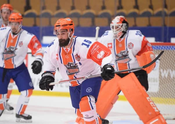 ON TARGET: Mathieu Roy scored three times over two nights for Sheffield Steelers. Picture: Dean Woolley.