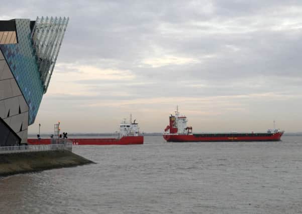 Outward-bound and inward-bound shipping on the busy River Humber. Without our own shipping industry, any negotiated Brexit deals could become redundant, a union is warning.