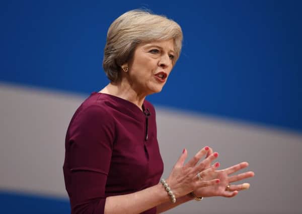 Theresa May addresses the Conservative Party conference today