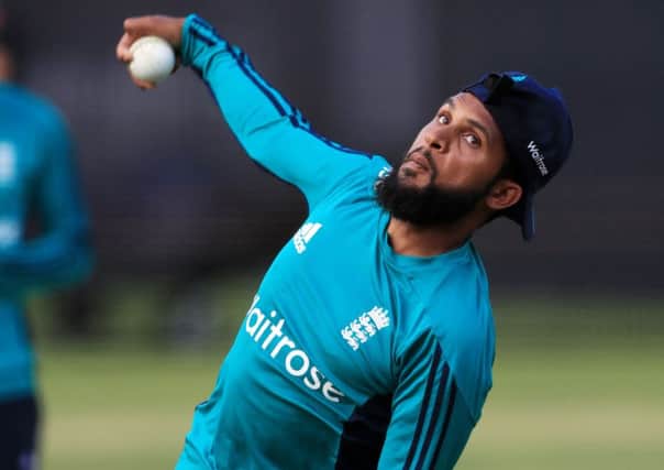 England's Adil Rashid during a nets session.