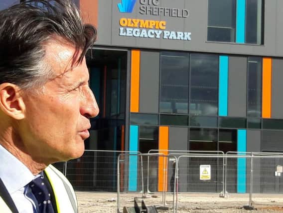Lord Sebastian Coe on a tour of Sheffield's Olympic Legacy Park