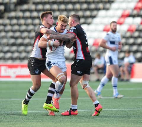 Jack Ormondroyd, in action for Featherstone Rovers earlier this year. Picture: James Hardisty.
