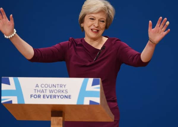 Prime Minister Theresa May makes her keynote address on the fourth day of the Conservative party conference this week. (PA).