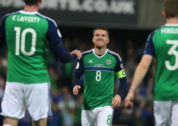 Norther Ireland's Steven Davis after the final whistle during the 2018 FIFA World Cup Qualifying match at Windsor Park, Belfast. (Picture: PA)