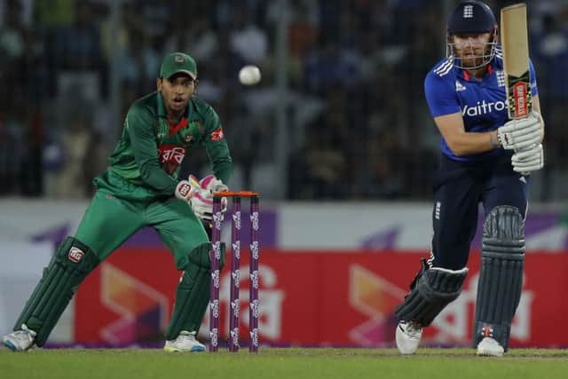 ALL_SQUARE: Yorkshires Jonny Bairstow scored 35 in Dhaka yesterday, but it wasnt enough to avoid defeat to Bangladesh. Picture: AP Photo/AM Ahad