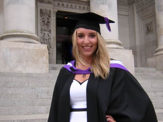 Anna Swabey at her graduation from Portsmouth University
