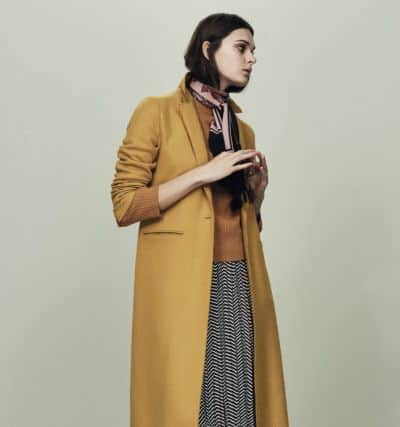 Marella longline yellow wool coat, Â£310, at House of Fraser.