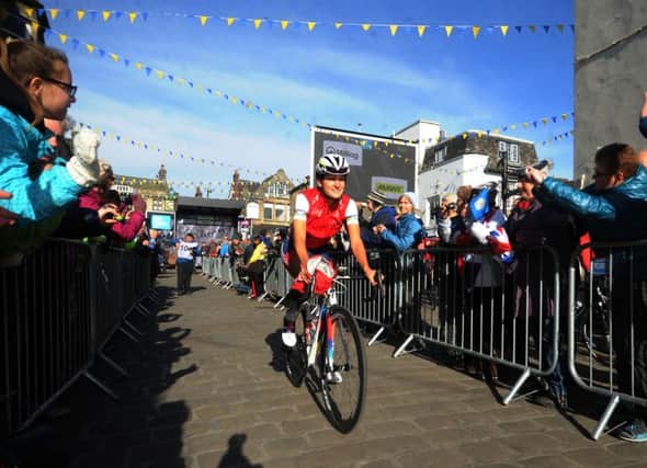Lizzie Armitstead, now Deignan, at the Tour de Yorkshire race from Otley to Doncaster in April