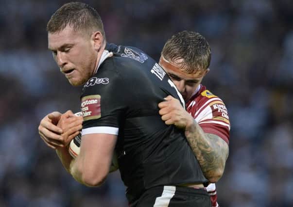 Scott Taylor in action for Hull FC in the Labrokes Challenge Cup semi-final against Wigan. (Picture: Bruce Rollinson)