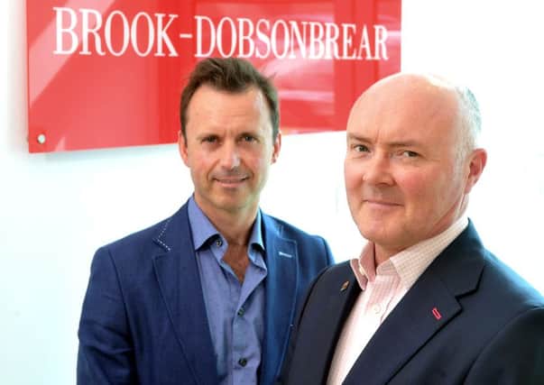 8 September 2016.......  Andrew Brook-Dobson and Tim Brear at Brook-Dobson Brear Ltd, based at  Hornbeam Park, Harrogate. Picture Tony Johnson.