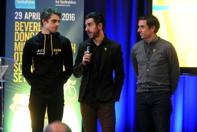 Tom Moses, Russell Downing and Dean Downing (right) helped devise the route for the 2016 Tour de Yorkshire.