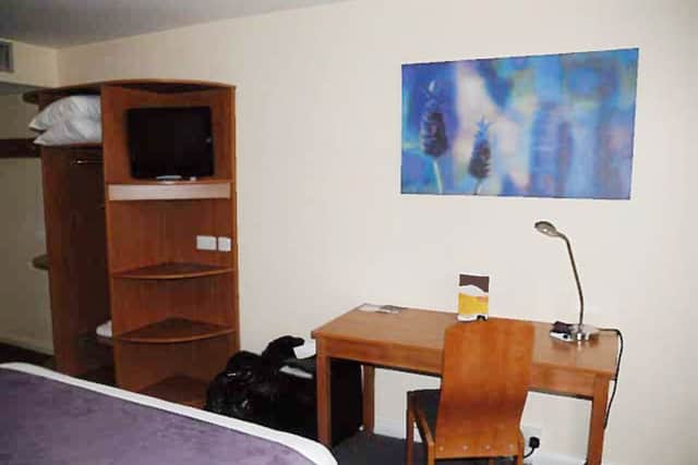 Room 14 at the Premier Inn, near Rhyl, where footballer Ched Evans cheated on partner Natasha Massey with a teenager in 2011.