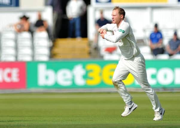 Surrey bowler Gareth Batty in action for during the Durham v Surrey at the Emirates Riverside. (Picture: Frank Reid)