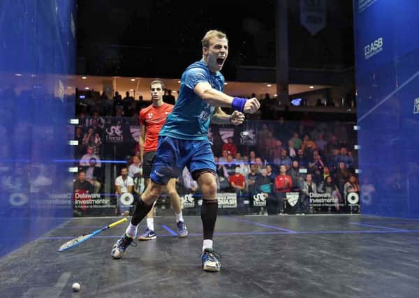 Nick Matthew celebrates his US Open quarter-final victory over Egypt's Ali Farag. Picture: squashpics.com