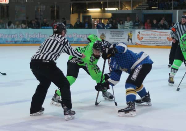 Jason Hewitt faces off for Hull Pirates. Picture Lois Tomlinson.