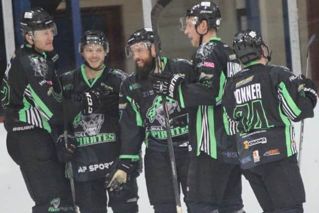 Jason Hewitt with his Hull Pirates' team-mates. Picture: Lois Tomlinson.
