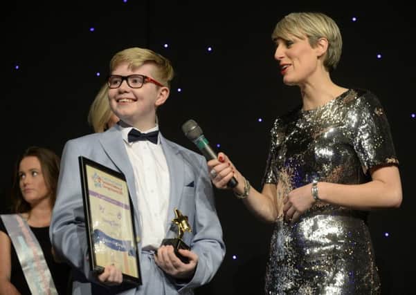 Young Carer award winner (0-12yrs) Romeo Challenger chats to Steph McGovern.
 PIC: Bruce Rollinson