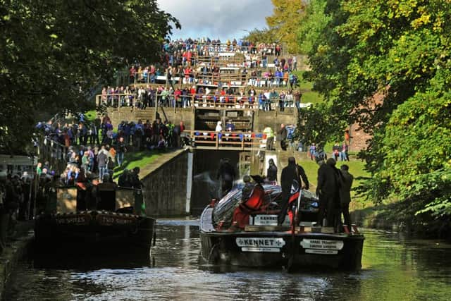 Bingley celebrates the 200th anniversary of the  Canal. Picture Tony Johnson.