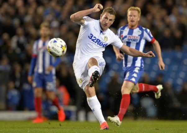 Chris Wood gets an early shot on goal.