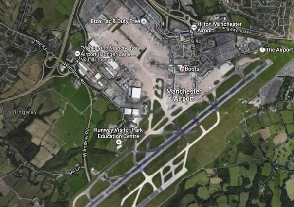 Manchester Airport. Google Earth