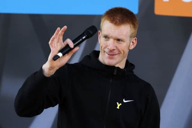 Ed Clancy waves to the crowd at the Eve of Tour Celebration, Castle Museum, York, for the Tour de Yorkshire in 2015.  (Picture: Bruce Rollinson)
