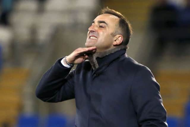 KEEP YOUR CHIN UP: Sheffield Wednesday boss, Carlos Carvalhal. Picture: Steve Ellis.