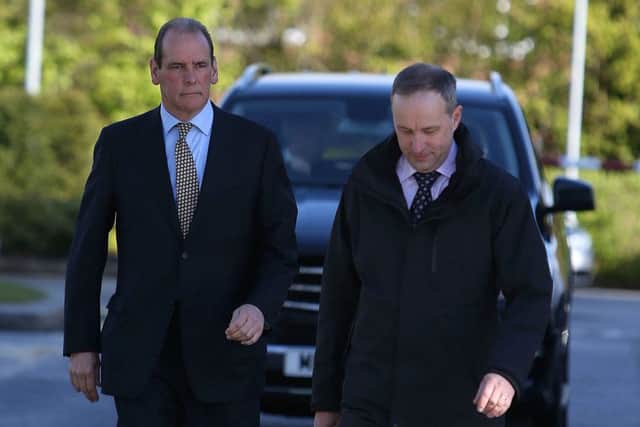 Former Merseyside Chief Constable Sir Norman Bettison arrives to give evidence at the Hillsborough inquest in Warrington