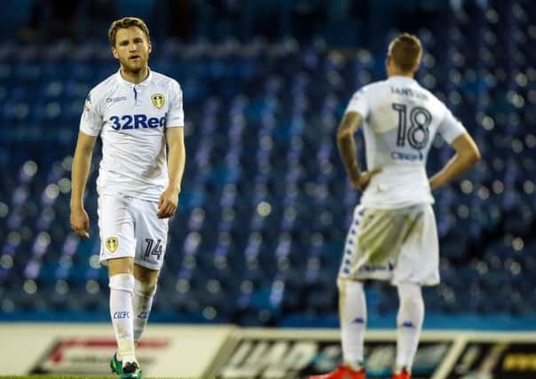 Leeds United's Eunan O'Kane (left) and Pontus Jansson look dejected at fulltime during the Sky Bet Championship match at Elland Road, Leeds. (Picture: Danny Lawson/PA Wire)
