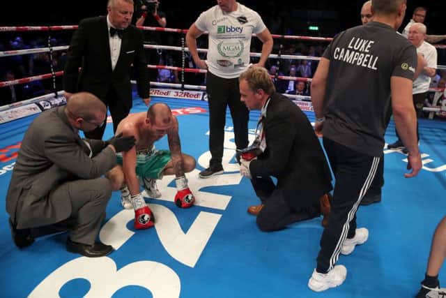 Derry Mathews after losing to Luke Campbell for the WBC Silver Lightweight Championship at the Echo Arena, Liverpool. (Picture: Peter Byrne/PA Wire)