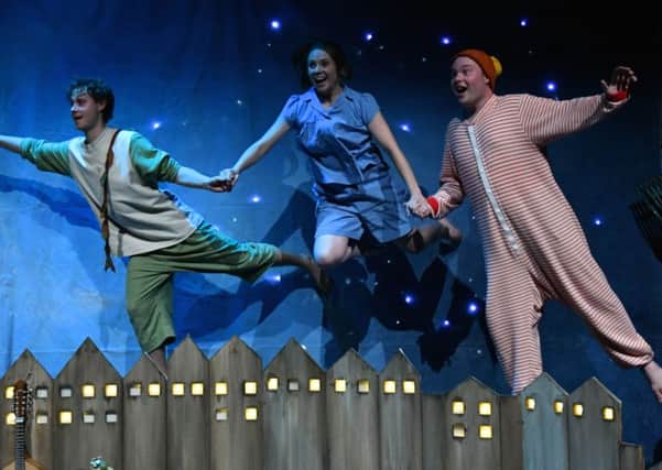 Grace Lancaster, Jack Brett and Chris Draper in Underneath a Magical Moon at York Theatre Royal.  (Brian Slater).