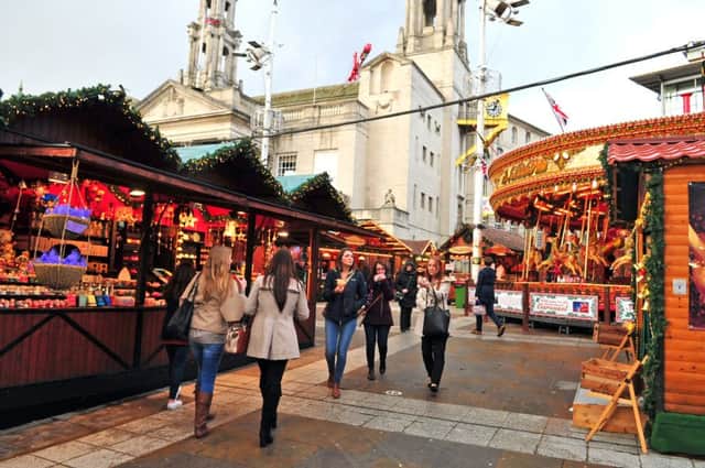 The Christkindelmarkt German market is a popular part of Christmas celebrations in Leeds.